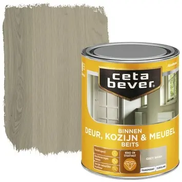 Cetabever Binnenbeits Deur Kozijn en Meubel Transparant Zijdeglans - Grey Wash Superprijs