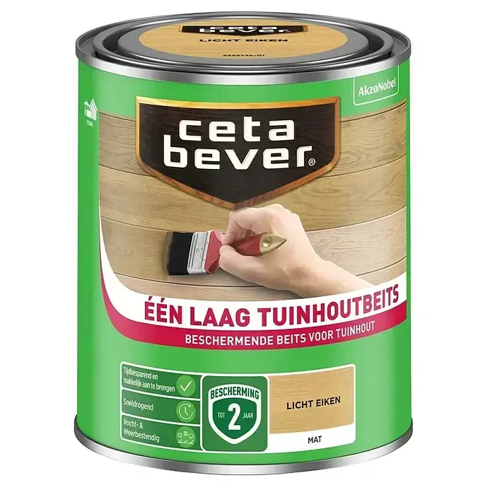 Aanbieding Cetabever Één laag Tuinhoutbeits - Licht Eiken