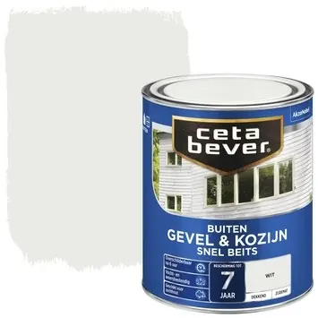 Alleen Vandaag Cetabever Gevel en Kozijn Snel Beits Dekkend Zijdemat - Wit