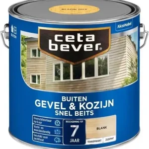 Direct Beschikbaar Cetabever Gevel en Kozijn Snel Beits Transparant Zijdemat - Blank