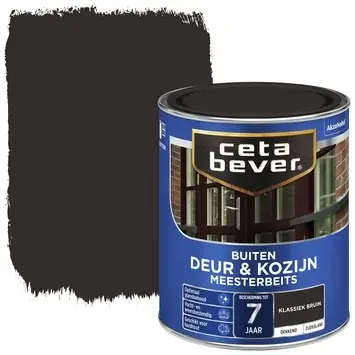 Direct Beschikbaar Cetabever Meesterbeits Deur en Kozijn Dekkend Zijdeglans - Klassiek Bruin - 0,75 liter