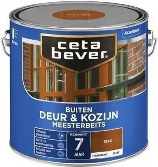 Cetabever Meesterbeits Deur en Kozijn Transparant Glans - Teak Betrouwbaar