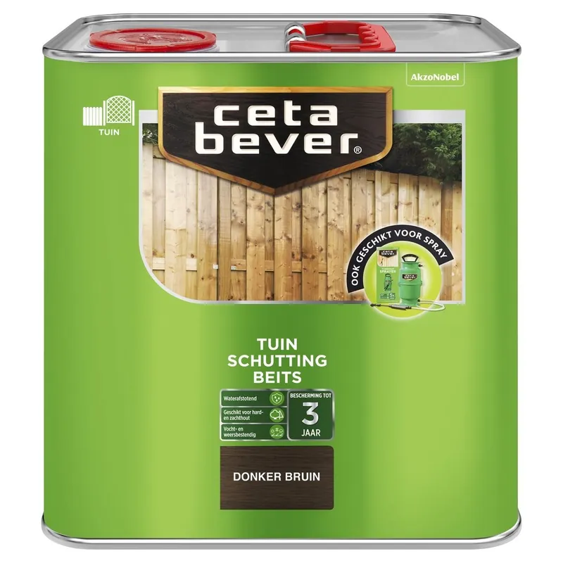 Cetabever Schuttingbeits Mat - Donker Bruin - 2,5 liter Gecertificeerd
