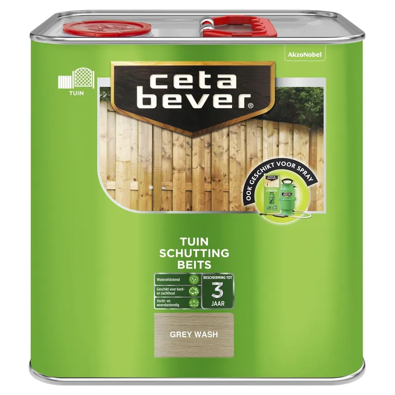 Exclusieve Aanbieding Cetabever Schuttingbeits Mat - Grey Wash - 2,5 liter