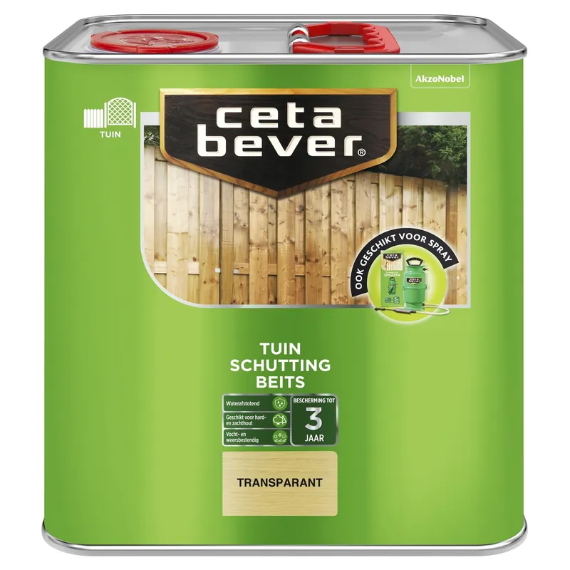 Speciale Aanbieding Cetabever Schuttingbeits Zijdeglans - Transparant - 2,5 liter