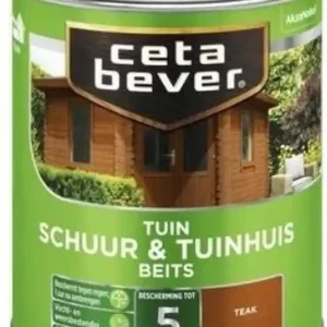 Alleen Vandaag Cetabever Schuur en Tuinhuis Beits Transparant Zijdeglans - Teak