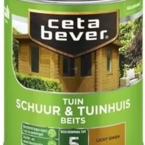 Fabrieksprijs Cetabever Schuur en Tuinhuis Beits Transparant Zijdeglans - Licht Eiken