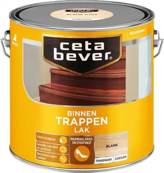 Cetabever Trappen Lak Binnen Transparant Zijdeglans - Blank Gecertificeerd
