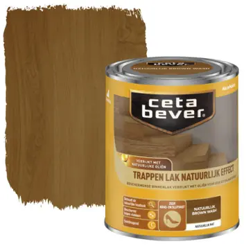 Gratis Retour Cetabever Trappen Lak Natuurlijk Effect Mat - Brown Wash - 0,75 liter