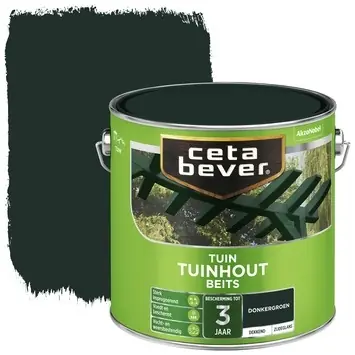 Gecertificeerd Cetabever Tuinhout Beits Dekkend Zijdeglans - Donkergroen