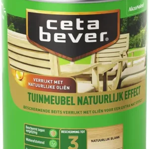 Cetabever Tuinmeubel Natuurlijk Effect Mat - Blank - 0,75 liter Rechtstreeks Van De Fabrikant