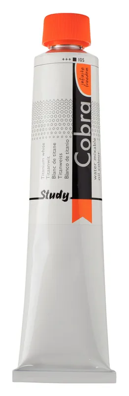Exclusieve Aanbieding Cobra Study Water Vermengbare Olieverf Tube - Titaanwit 105 - 200 ml