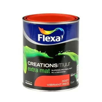 Bestel Nu Flexa Creations Muurverf Extramat - Vibrant Red 3027