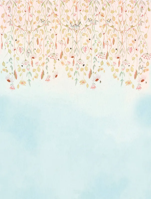 Actieprijs Decoprint Cute Walls- Flowers Fantasy 212x280cm - CW6124-1