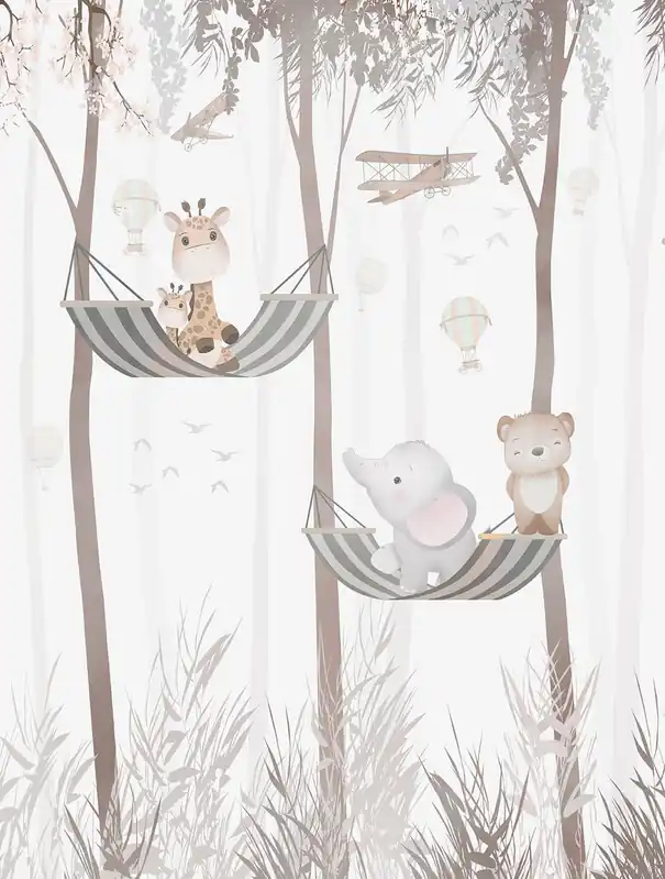Bestseller Decoprint Cute Walls- Forest Tour 212x280cm - CW6032-1