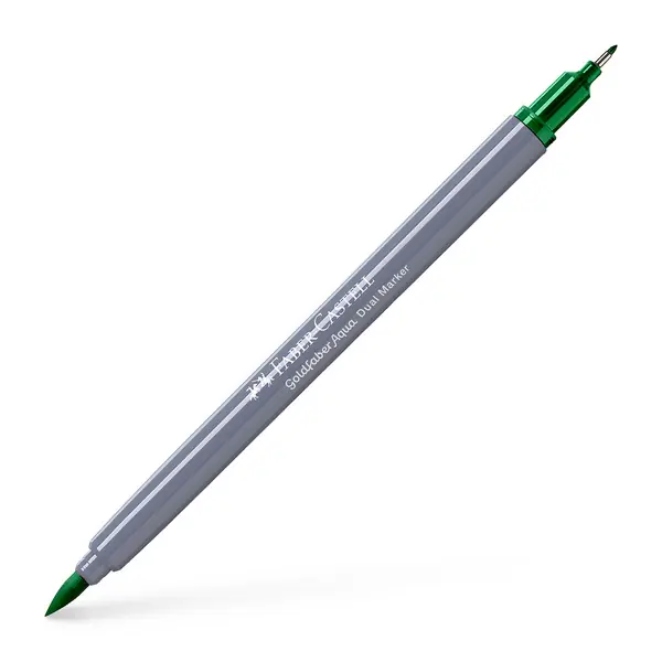 Koopje Faber Castell Duo aquarelmarker Goldfaber - 163 smaragdgroen