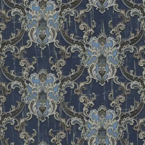 Goedkoop Dutch Wallcoverings Yudashkin 5 10X1,06M - Blauw/Zwart/Goud
