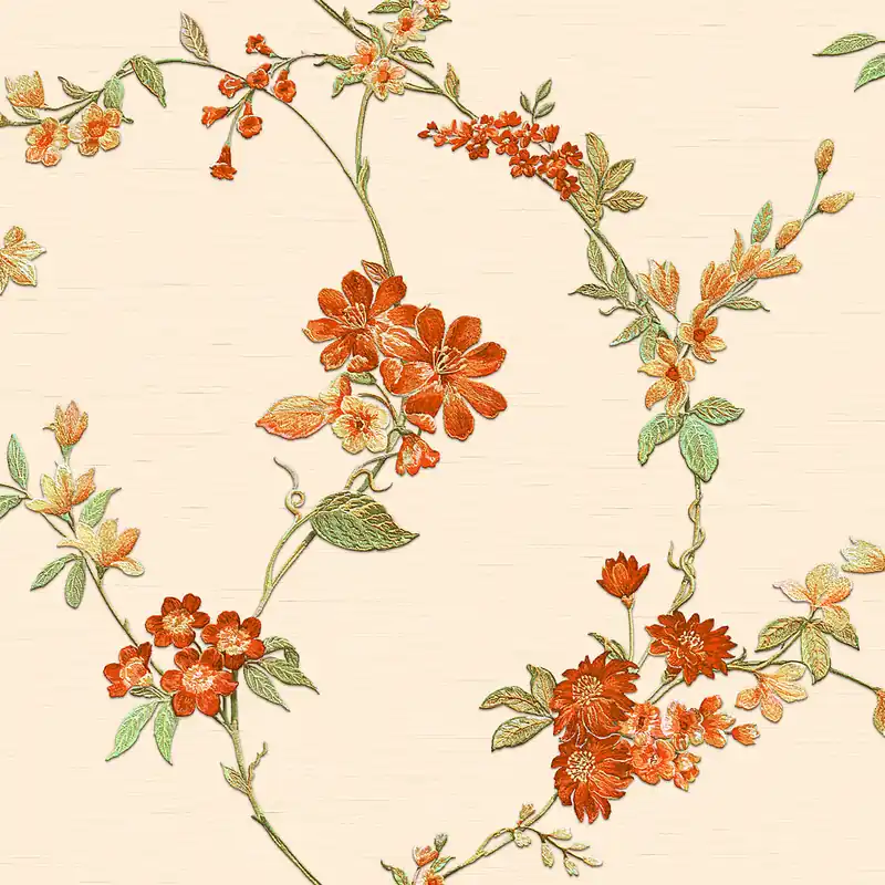 Bestseller Dutch Wallcoverings Fabric Touch/Bs1 Flower Red - Rood