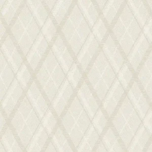 Dutch Wallcoverings Sauvage Ruit - Beige Laatste Kans