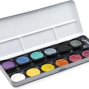 Royal Talens FINETEC® Parelmoer aquarelverf set Rainbow | 12 kleuren Snelle Levering