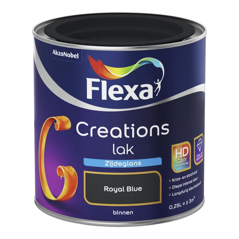 Beste Prijs Flexa Creations Lak Zijdeglans - Royal Blue
