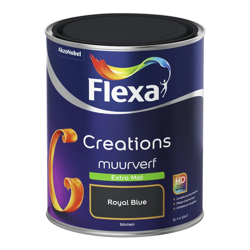 Rechtstreeks Van De Fabrikant Flexa Creations Muurverf Extra Mat - Royal Blue