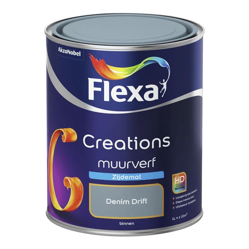 Rechtstreeks Van De Fabrikant Flexa Creations Muurverf Zijdemat - Denim Drift