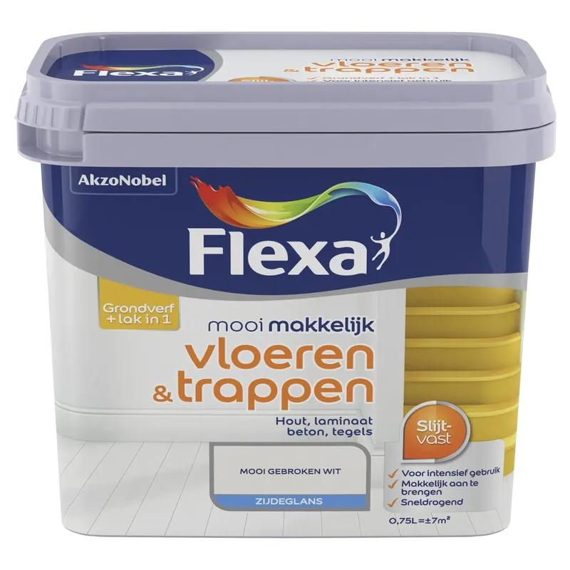 Favoriet Flexa Mooi Makkelijk Vloeren en Trappen - Gebroken Wit / RAL 9010