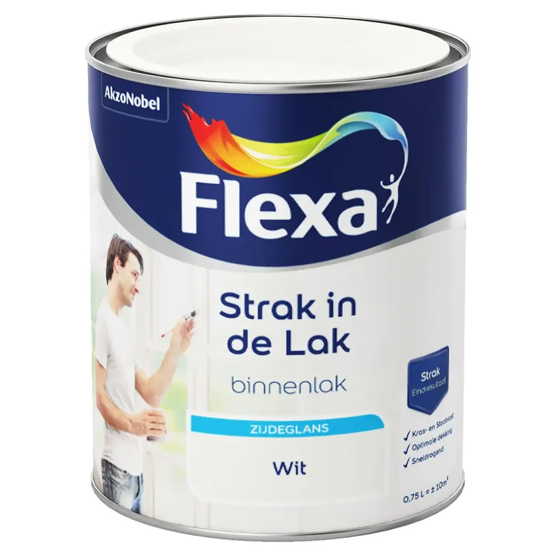 Flexa Strak in de Lak Binnenlak Zijdeglans - Wit Weekendaanbieding