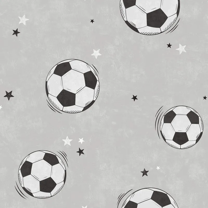 Dutch First Class World of Imagination - DL27590 - Footballs Grey Speciale Aanbieding