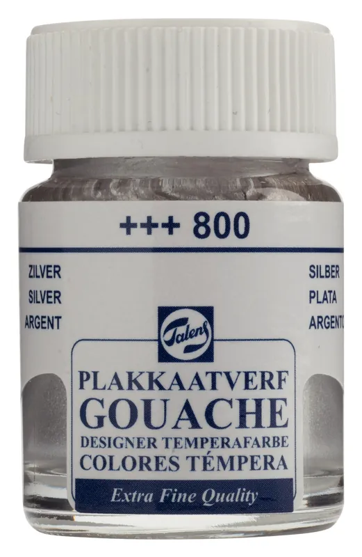 Talens Gouache Extra Fine Quality Fles 16 ml - Zilver 800 Aanbieding