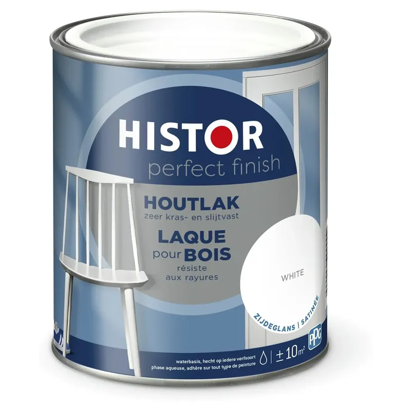 Histor Perfect Finish Houtlak Zijdeglans - Wit Laatste Kans