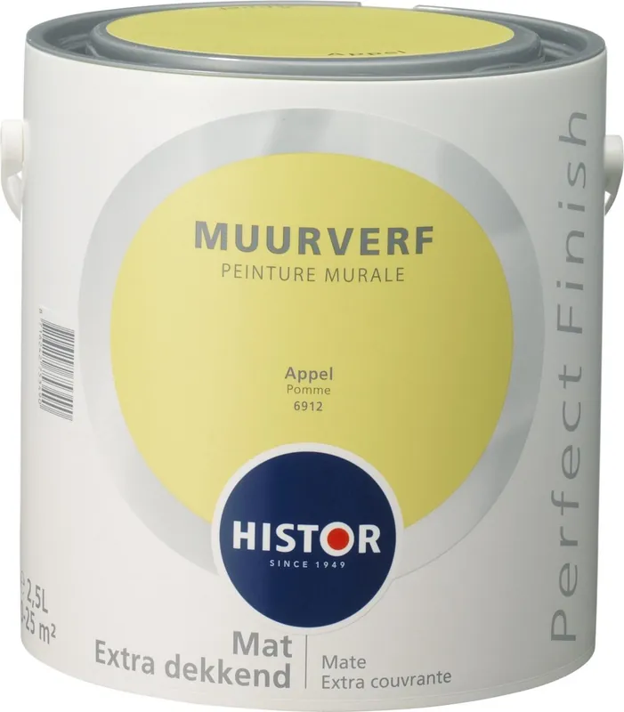 Histor Perfect Finish Muurverf Mat - Appel - 2,5 liter Op = Op