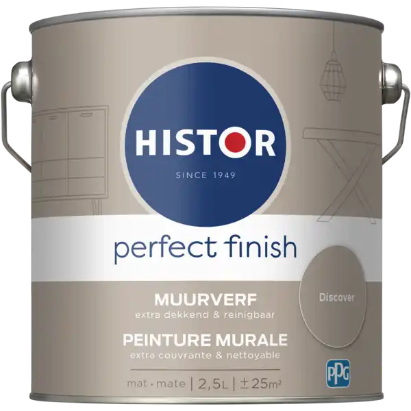 Lage Prijs Histor Perfect Finish Muurverf Mat - Discover - 2,5 liter