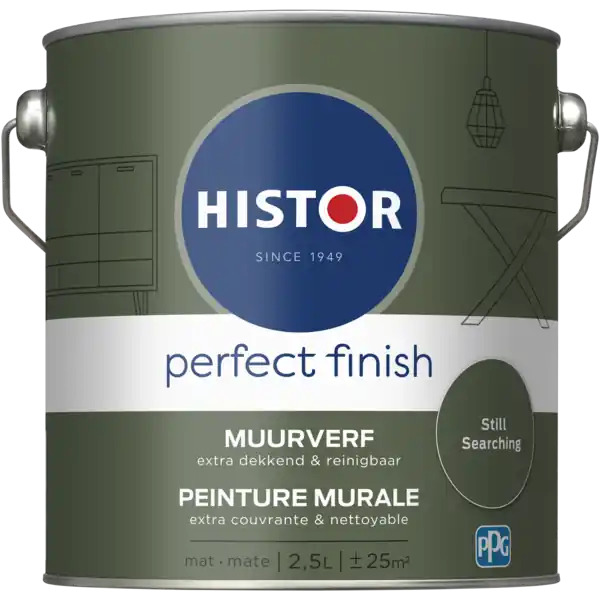 Superprijs Histor Perfect Finish Muurverf Mat - Still Searching - 2,5 liter