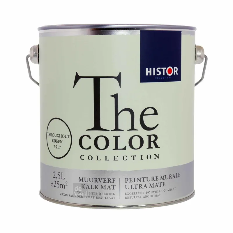 Shop Nu Histor The Color Collection Muurverf Kalkmat - Throughout Green - 2,5 liter