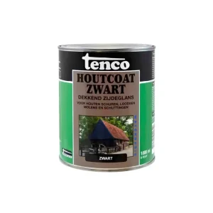 Shop Nu Tenco Houtcoat Zwart - Zijdeglans Waterbasis