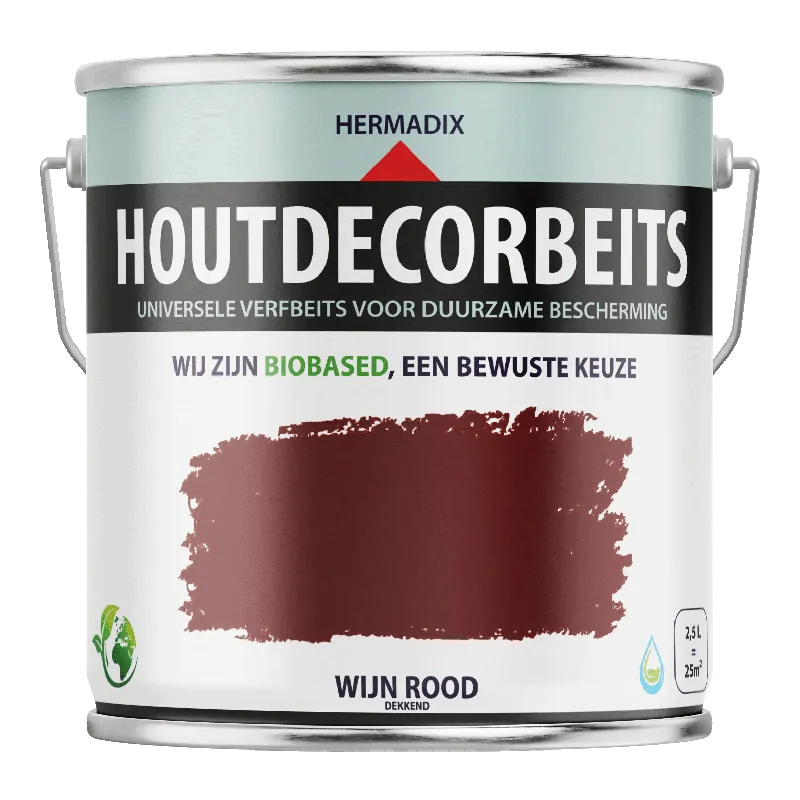 Favoriet Hermadix Houtdecor Verfbeits - Wijn Rood