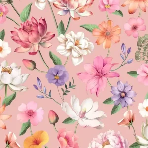 Veilige Betaling Dutch Illusion - M888-03 - Bloemen Roze/Paars