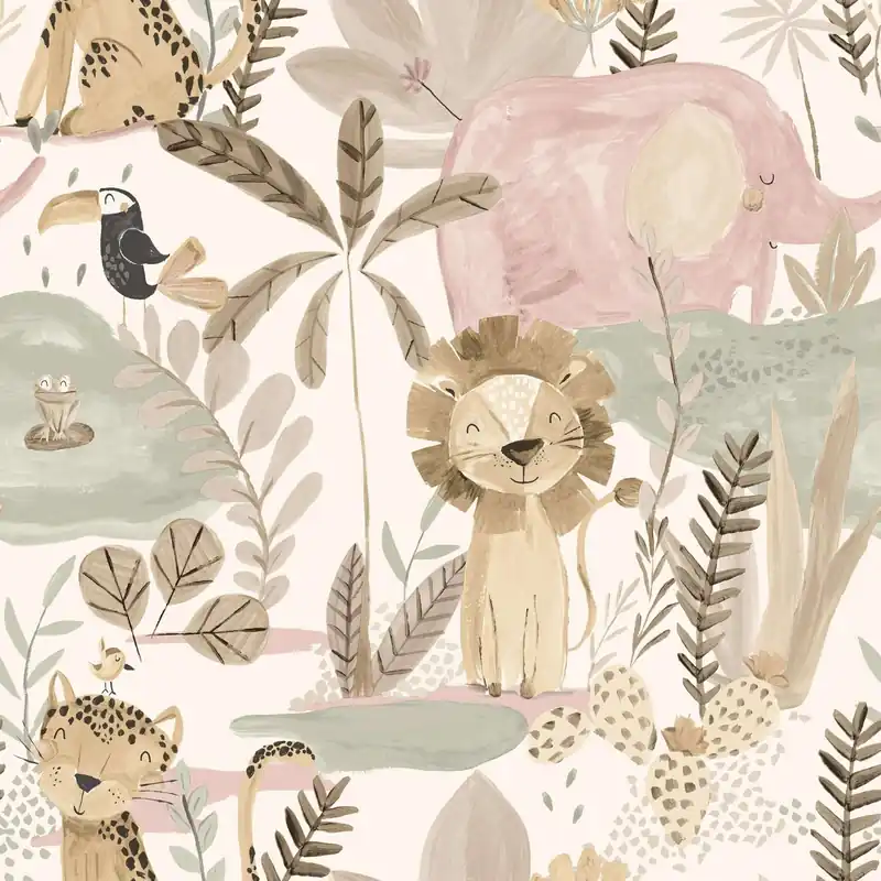 Finale Uitverkoop Dutch First Class World of Imagination - DL27557 - In The Jungle Pink