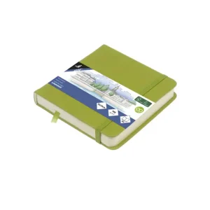 Alleen Vandaag Kangaro Schetsboek - Lime Green - Hardcover - 80 vellen - 140g - Roomwit Papier met Elastiek en Lint