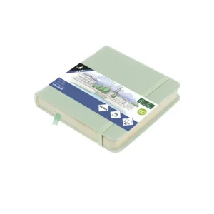 Hete Deal Kangaro Schetsboek - Mint - Hardcover - 80 vellen - 140g - Roomwit Papier met Elastiek en Lint