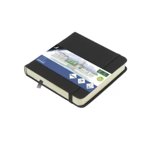 Kangaro Schetsboek - Zwart - Hardcover - 80 vellen - 140g - Roomwit Papier met Elastiek en Lint Snelle Levering