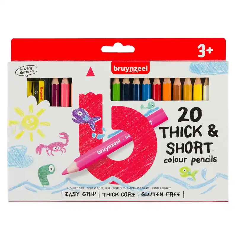 Alleen Vandaag Bruynzeel Kids korte / dikke kleurpotloden - 20 stuks