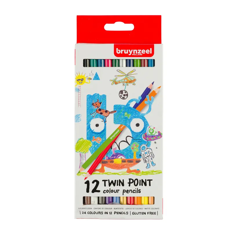 Populair Bruynzeel Kids Twin Points kleurpotloden - 12 stuks