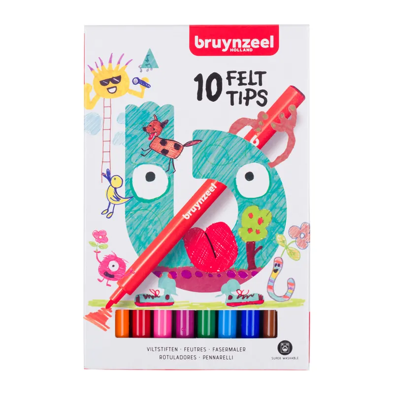 Bruynzeel Kids viltstiften - 10 stuks Lage Kosten