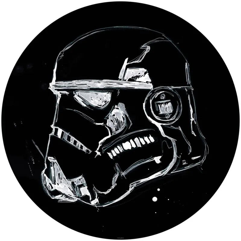 Noordwand Komar Dots Behangcirkel Star Wars - Ink Stormtrooper - DD1-022 Merkproduct