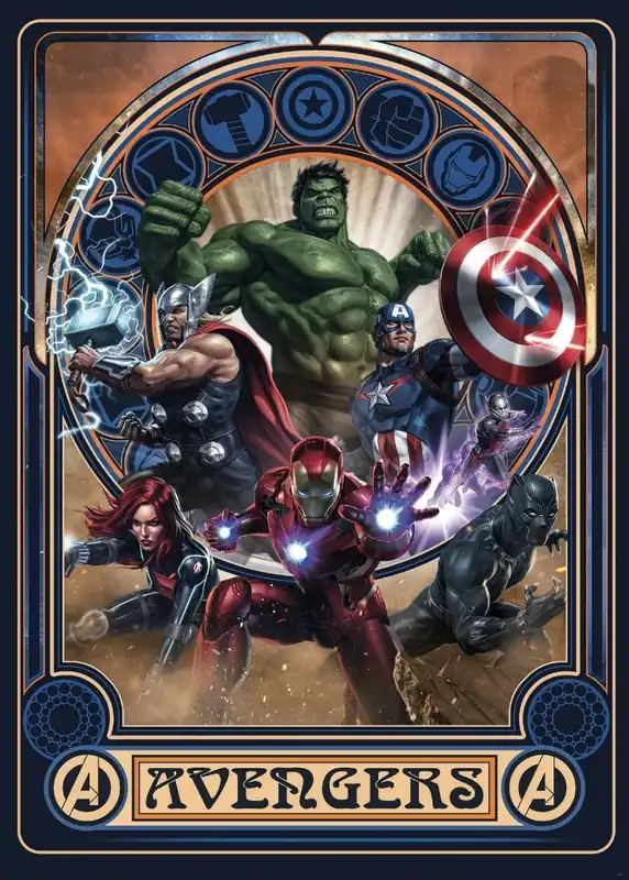 Betaalbaar Komar Into Adventure Fotobehang Marvel - Avengers - Ornament - IADX4-068