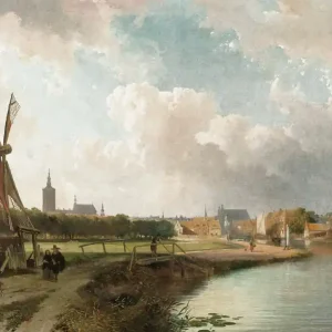 Dutch Painted Memories 2 - 8053 - Gezicht op Den Haag vanaf de Delftse vaart Hete Deal