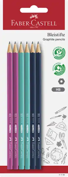Faber Castell Potlood 1111 HB - 6 stuks Nu Kopen